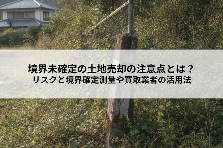 境界未確定の土地売却の注意点とは？リスクと境界確定測量や買取業者の活用法